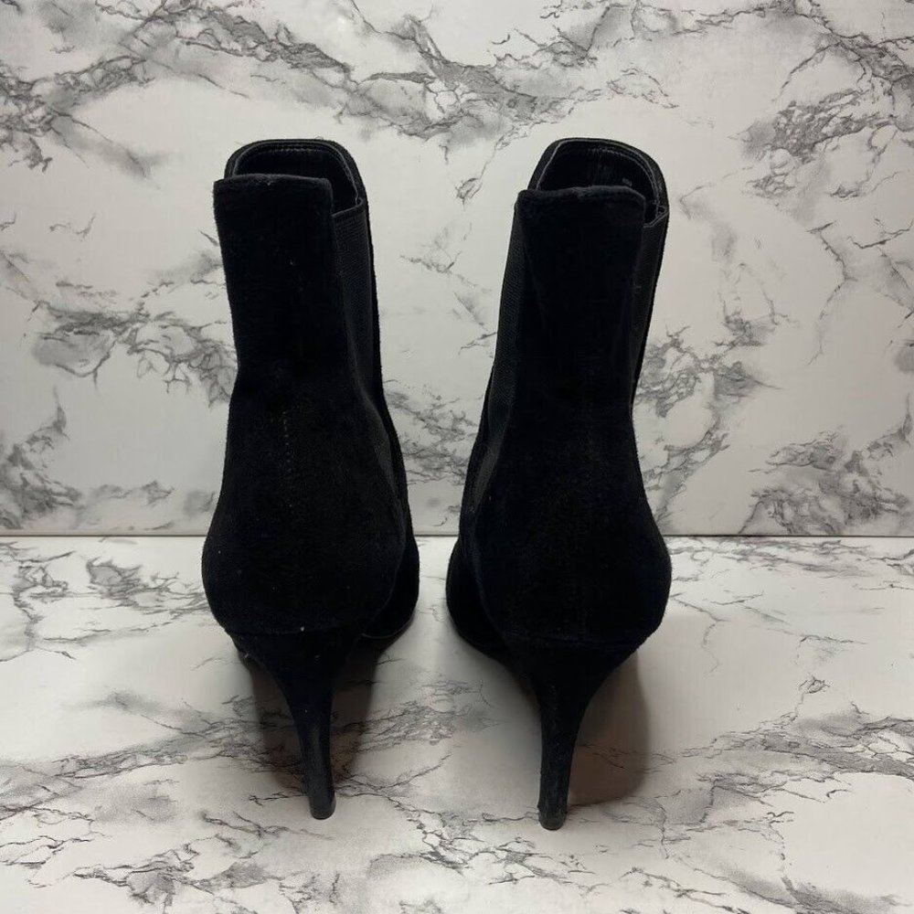 Lauren Ralph Lauren Pashia Boot Womens 7 Black Suede Chelsea Ankle Bootie Shoe - Picture 4 of 8